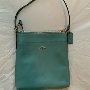 Teal coach crossbody bag